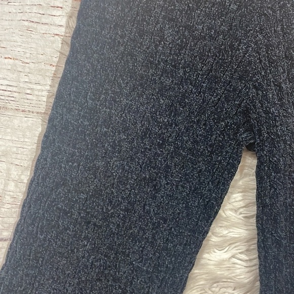 Something Navy Knit Chenille Cable Knit Wide Leg High Rise Pants - Picture 8 of 9